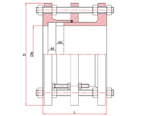 Чертёж Демонтажная вставка FAF 3900 PN16 125 мм